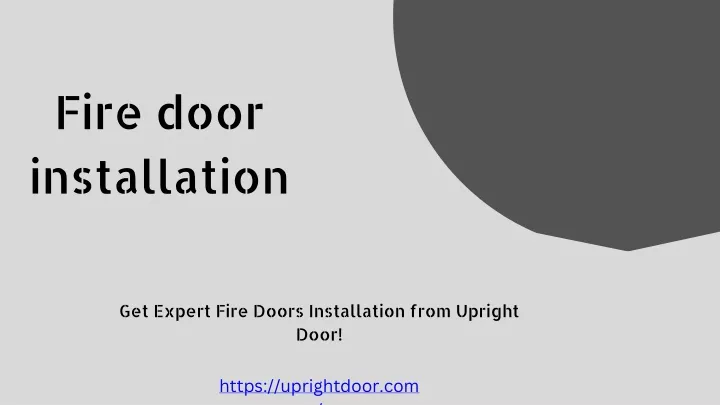 fire door installation