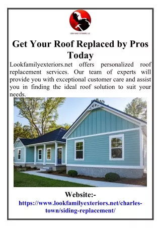 Get Your Roof Replaced by Pros Today