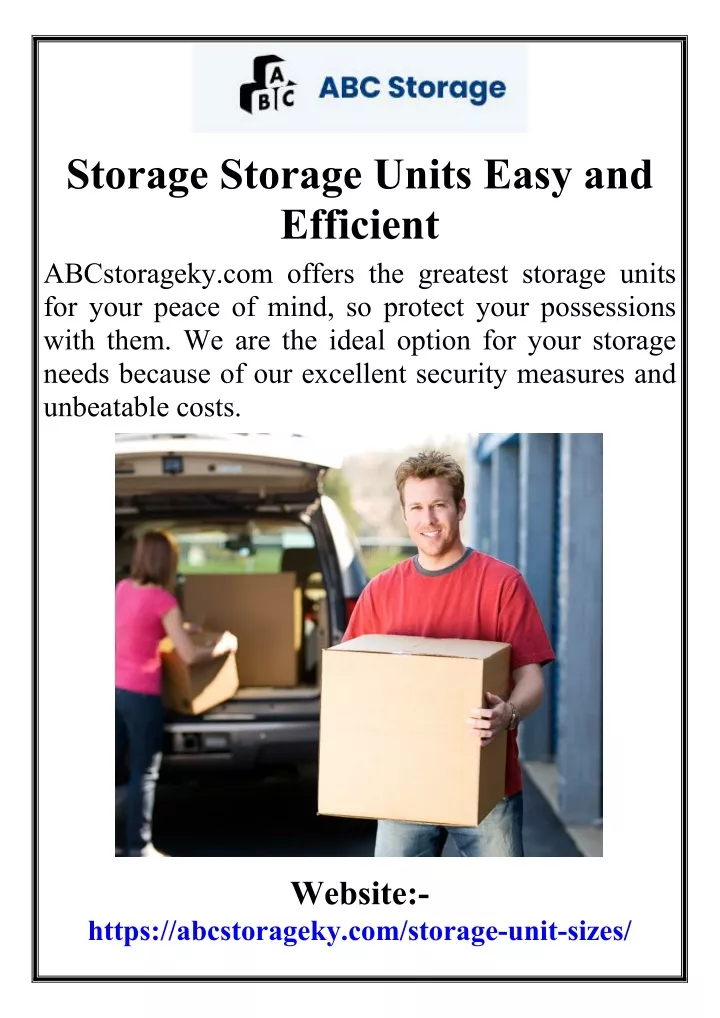 storage storage units easy and efficient