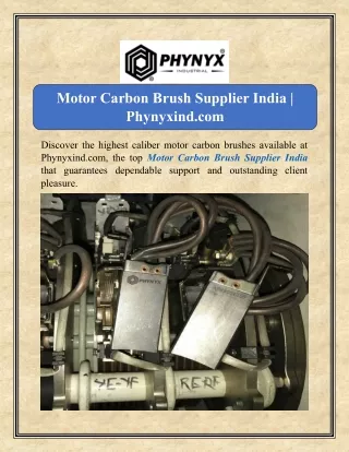 Motor Carbon Brush Supplier India | Phynyxind.com