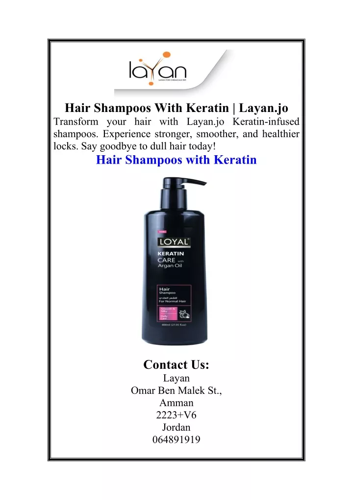 hair shampoos with keratin layan jo transform
