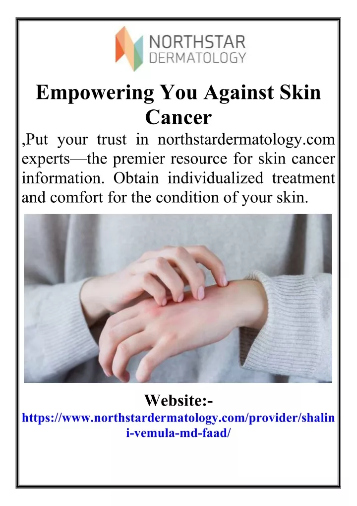 empowering you against skin cancer put your trust