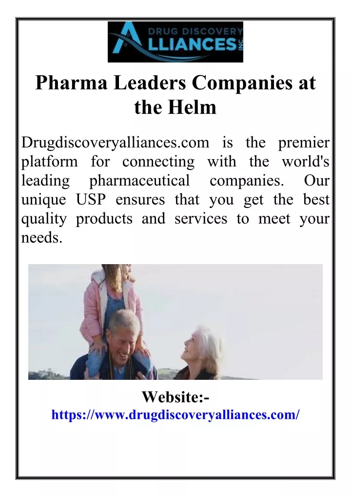 pharma leaders companies at the helm
