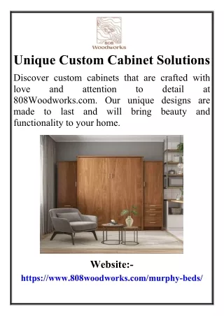 Unique Custom Cabinet Solutions