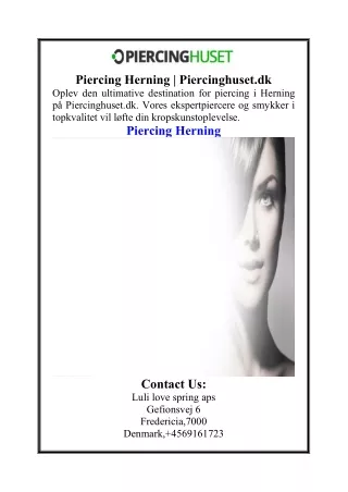 Piercing Herning  Piercinghuset.dk