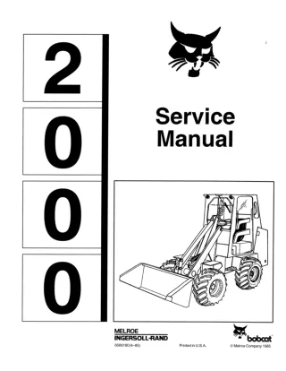 BOBCAT 2000 WHEEL LOADER Service Repair Manual