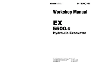 HITACHI EX5500-6 HYDRAULIC EXCAVATOR Service Repair Manual