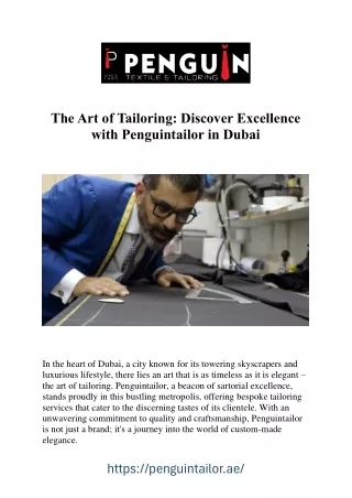 Premier Suit Tailoring in Dubai - Craftsmanship Redefined