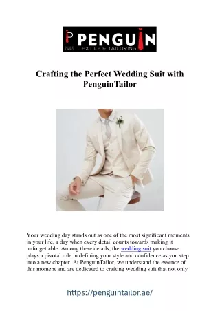 Elegant Wedding Suits by PenguinTailor: Celebrate in Style