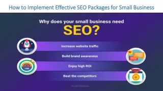 How to Implement Effective SEO Packages for Small Business