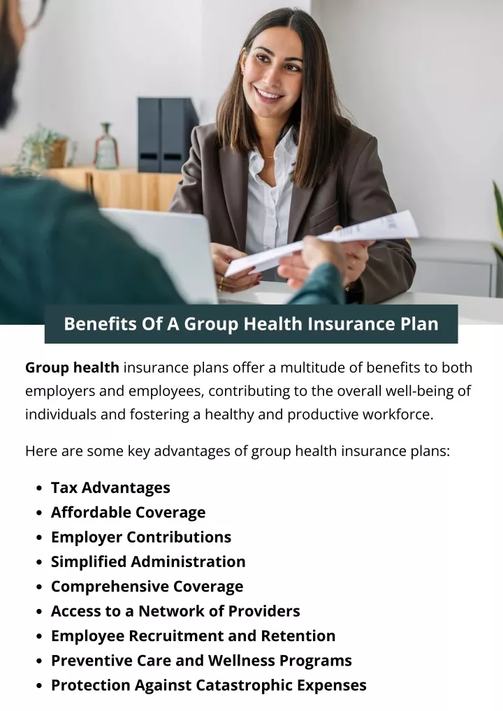 benefits of a group health insurance plan