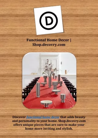 Functional Home Decor | Shop.decovry.com