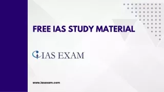 Free IAS Study Material