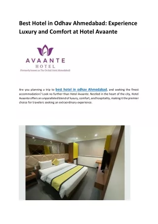 Best Hotel in Odhav Ahmedabad