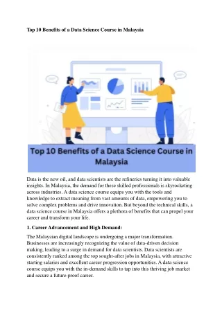 Top 10 Benefits of a Data Science Course in Malaysia