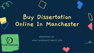 Buy Dissertation Online In Manchester