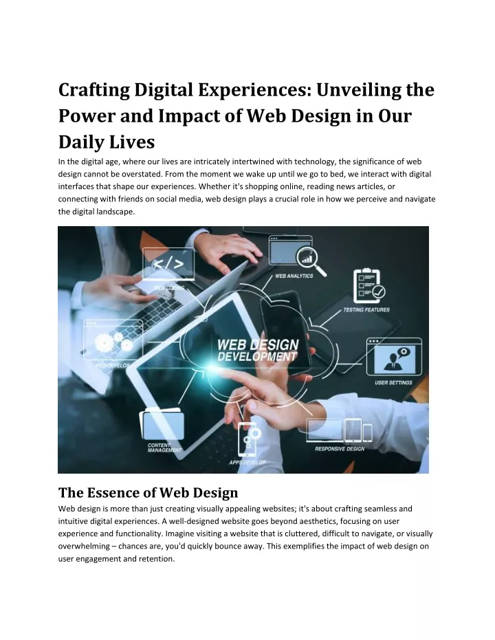 crafting digital experiences unveiling the power