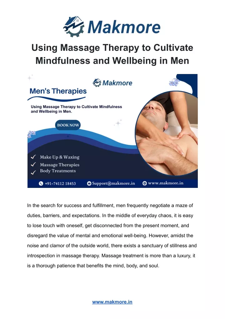 using massage therapy to cultivate mindfulness