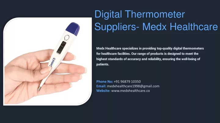 digital thermometer suppliers medx healthcare