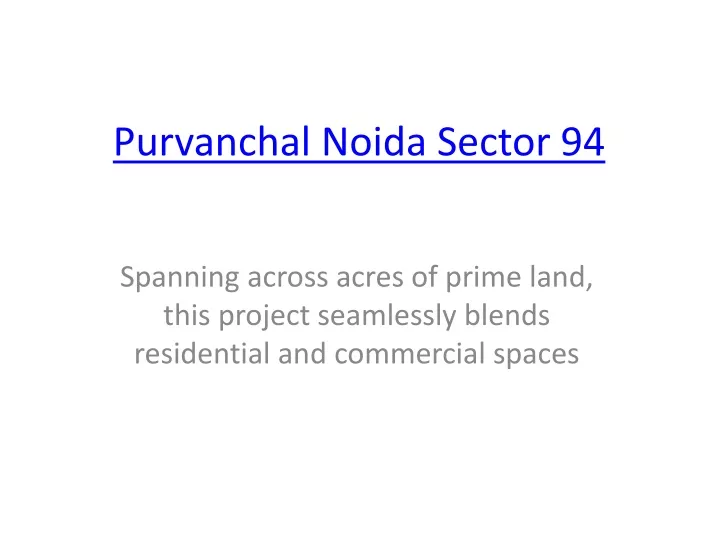 purvanchal noida sector 94