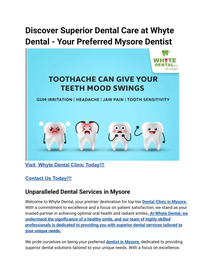 discover superior dental care at whyte dental