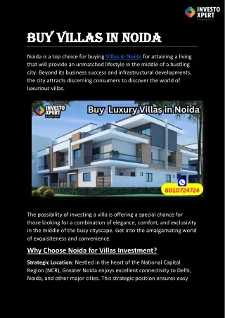 Buy Villas in Noida