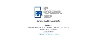 General Liability Insurance NJ