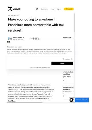 Make your outing to anywhere in Panchkula more comfortable with taxi services!