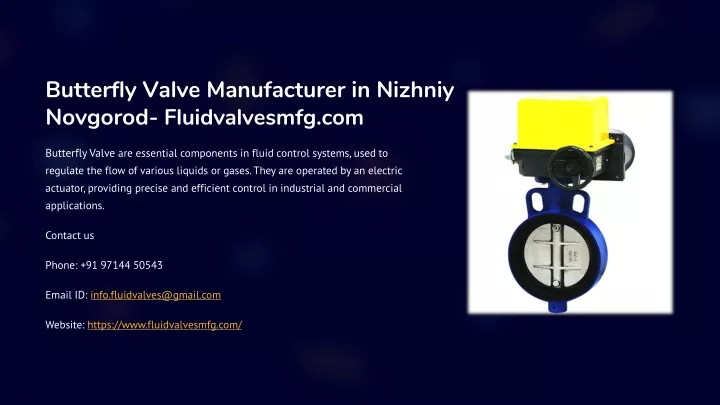 butterfly valve manufacturer in nizhniy novgorod