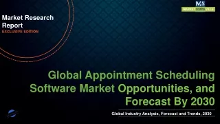 Appointment Scheduling Software Market will reach at a CAGR of 12.1% from to 2030