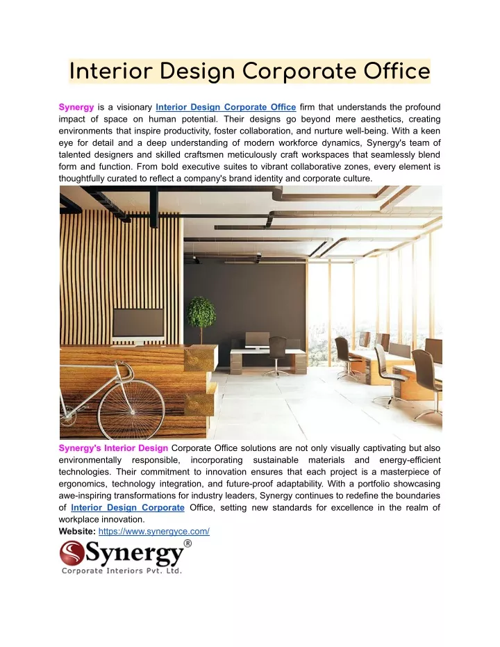 interior design corporate o ce