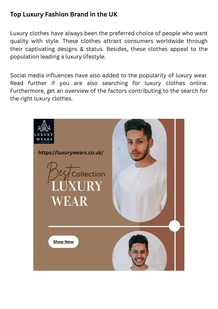 top luxury fashion brand in the uk