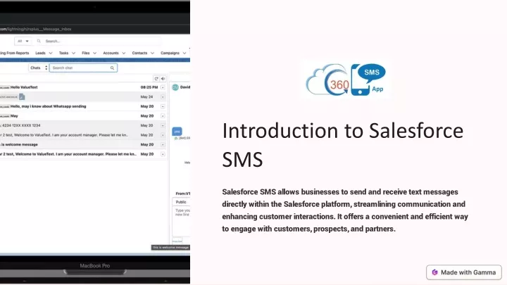 introduction to salesforce sms