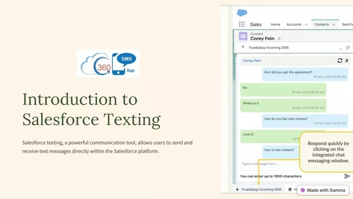 introduction to salesforce texting