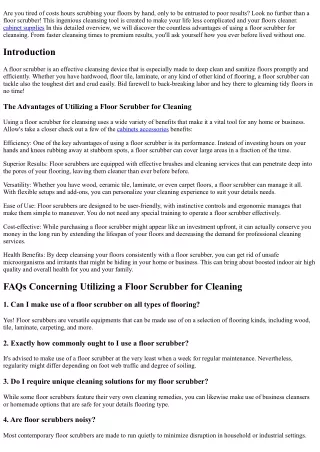 are you tired of costs hours scrubbing your