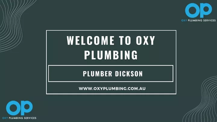 welcome to oxy plumbing
