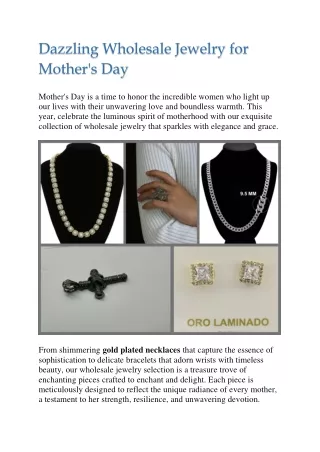 Dazzling Wholesale Jewelry for Mother