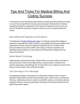 medical billing and coding