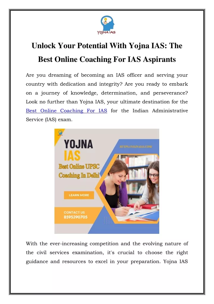 unlock your potential with yojna ias the