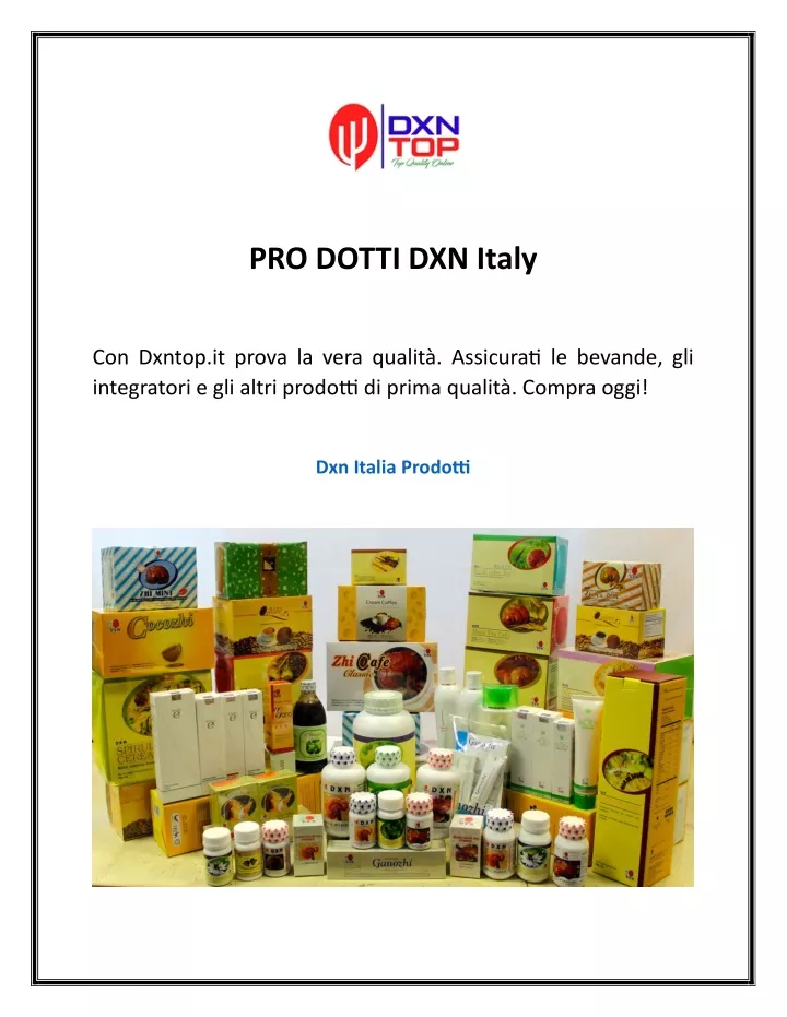 pro dotti dxn italy