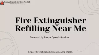 Fire Extinguisher Refilling Near Me from Somya Pyrotek Services