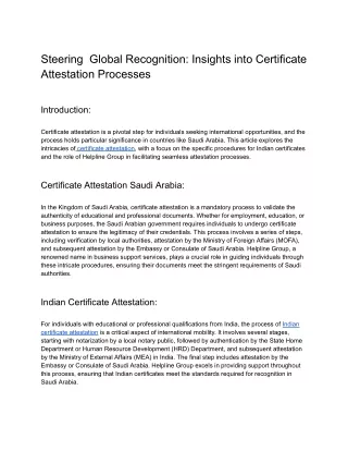 Steering  Global Recognition_ Insights into Certificate Attestation Processes