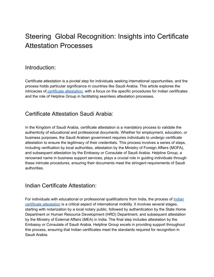 steering global recognition insights into