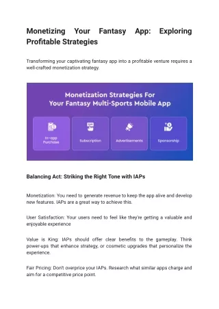 Monetizing Your Fantasy App_ Exploring Profitable Strategies