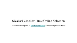 Best Sivakasi Crackers online for Big Festivals