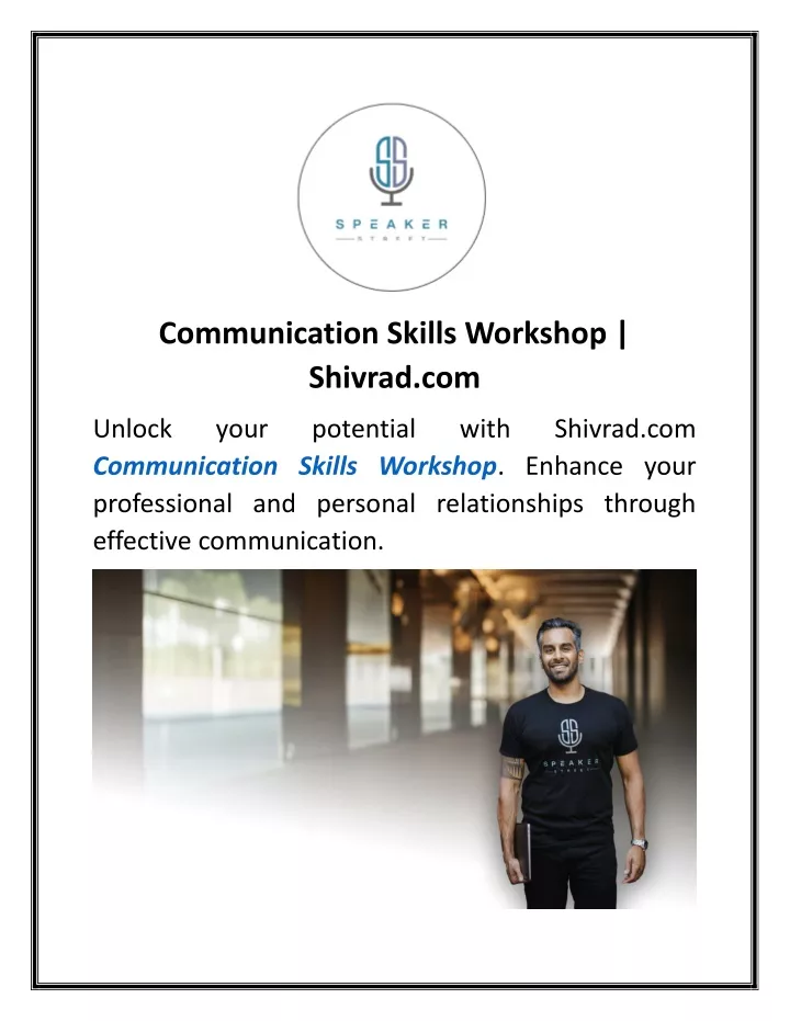 communication skills workshop shivrad com