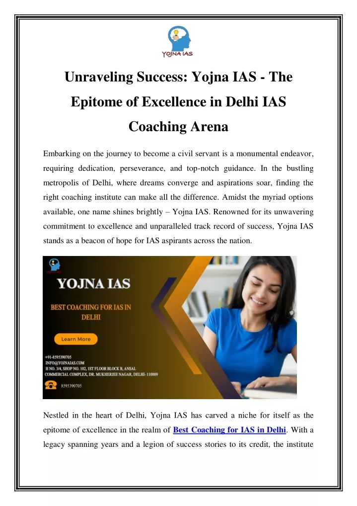 unraveling success yojna ias the