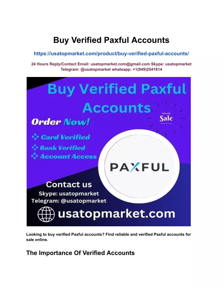 buy verified paxful accounts