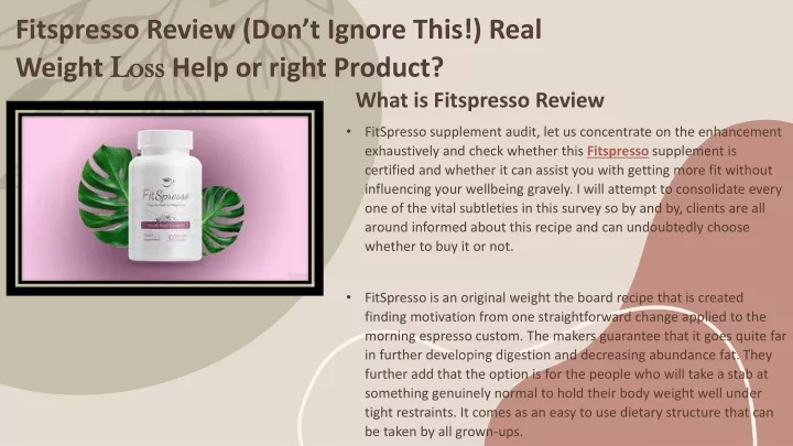 fitspresso review don t ignore this real weight