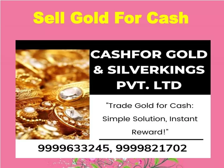 sell gold for cash